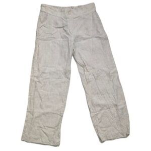Marilyn's Stretch Flare Cream Linen Pants Lagenlook IT 46